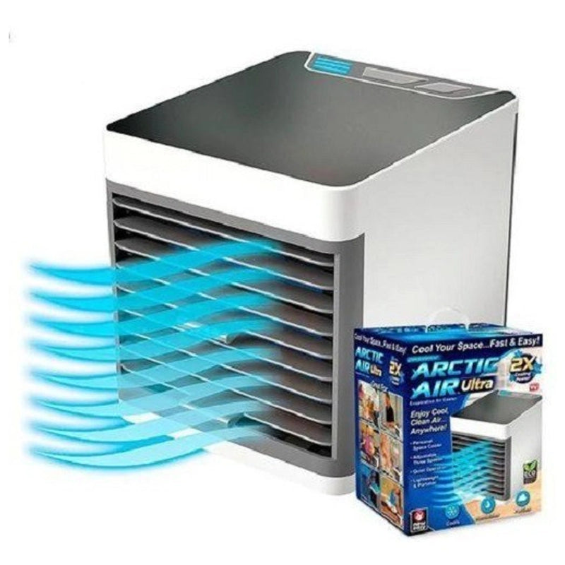 Mini Ar Condicionado Portátil Climatizador Air Cooler Umidificador Luz Led