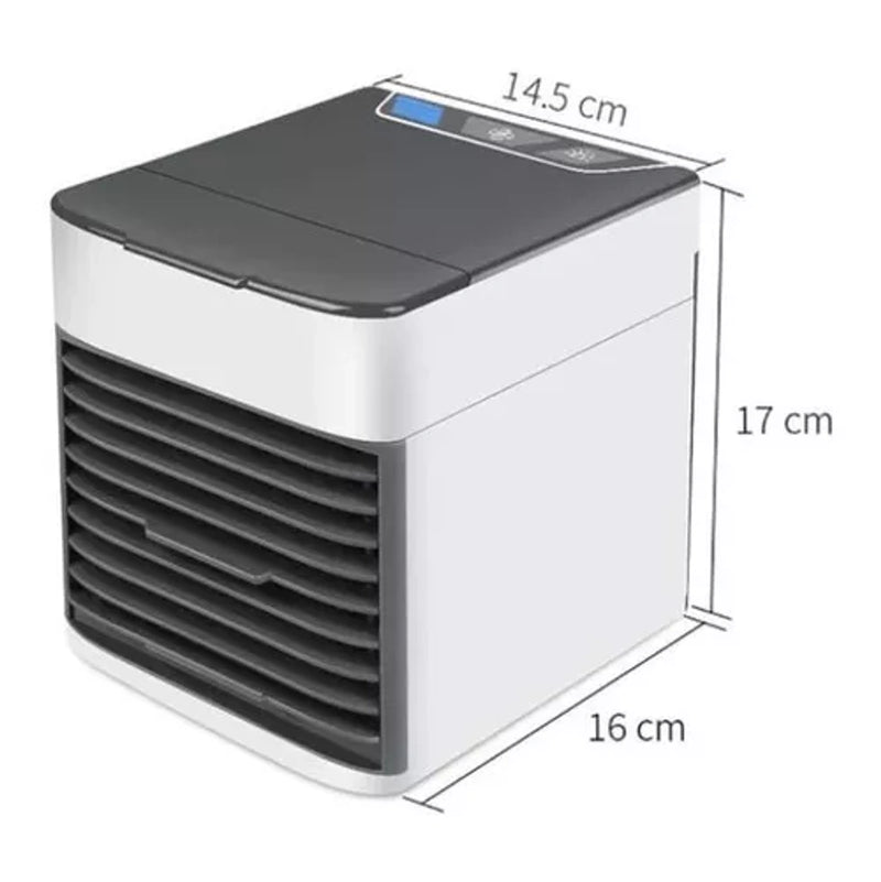 Mini Ar Condicionado Portátil Climatizador Air Cooler Umidificador Luz Led