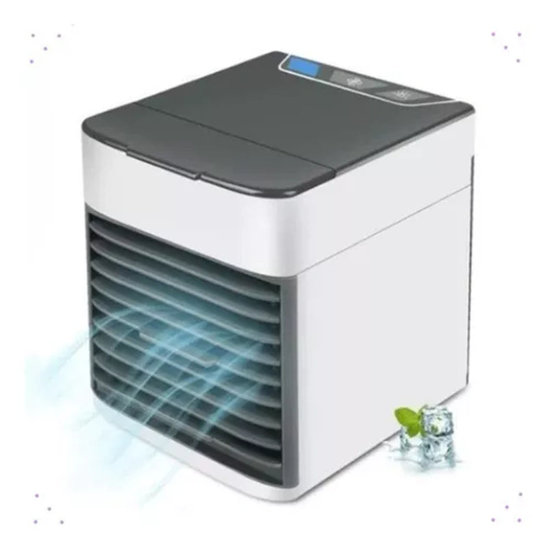 Mini Ar Condicionado Portátil Climatizador Air Cooler Umidificador Luz Led